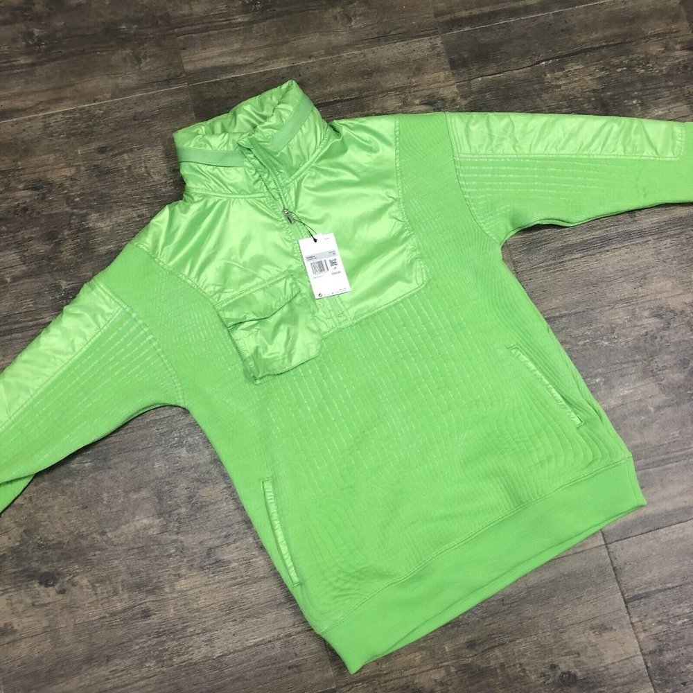 Nike Womens City Ready 1/4 Zip Taining Top with Hood Oversized Fit CV0303-378 XS